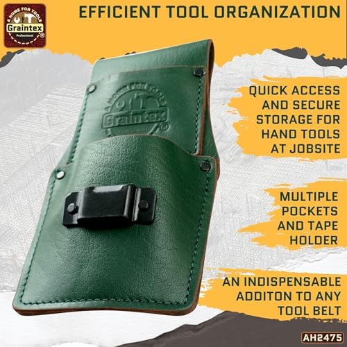 Graintex Ambassador Series Measuring Tape Holder Top Grain Leather, Measuring - Image 3