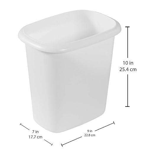 Rubbermaid Vanity Trash Can/Wastebasket 1.5-Gallons/6-Quarts White - Image 3