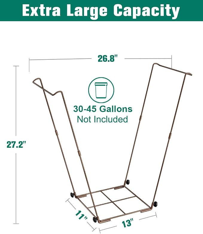 Outdoor Garden Trash Bag Holder Stand, Lawn Leaf Bag Holder - Image 2