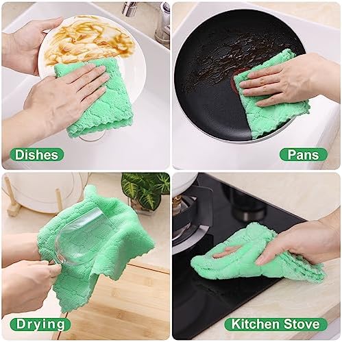 Homaxy 12 Pack Super Soft & Absorbent Dish Cloths - Image 4