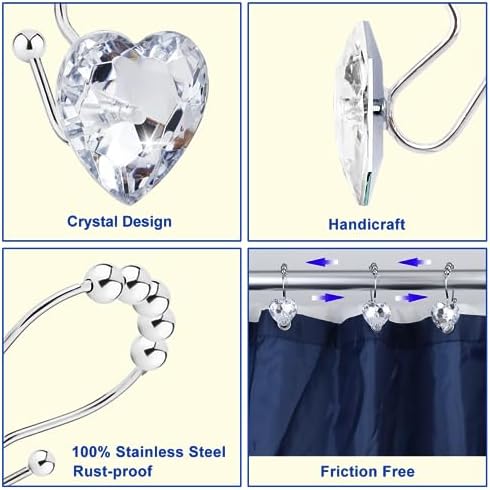 Shower Curtain Hooks Rings for Bathroom - Image 2