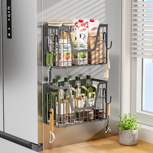 Grey Magnetic Shelf for Fridge - Image 6