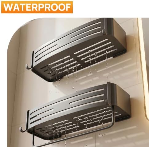Gun Grey Adhesive Square Shower Caddy - Image 4