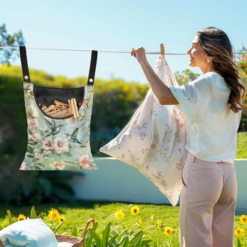 Hummingbird Spring Space-Saving Clothespin Bag - Image 2
