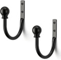 Black Curtain Hooks by SIXZOONM