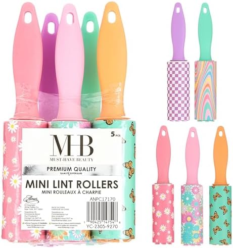5pc Retro Mini Lint Roller Value Pack by Expressions