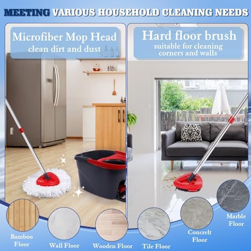 4 Pack Spin Mop Replacements Head Compatible - Image 2