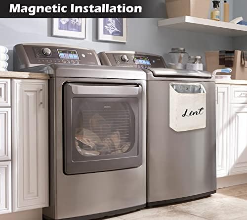 Kamehame Magnetic Lint Bin for Laundry Room Organization and Storage, Cotton - Image 6