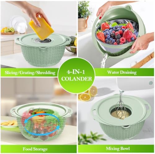 4 in 1 Colander with Bowl Set, Food Strainers and Colanders, Colander - Image 6