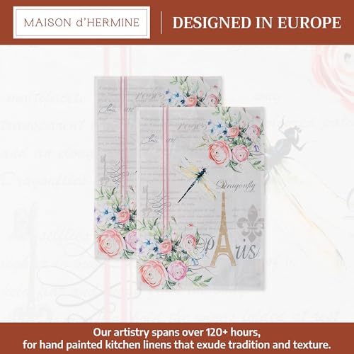 Maison d' Hermine Kitchen Towels Set of 2 Reusable 100% Cotton 27.50" x 20" - Image 2