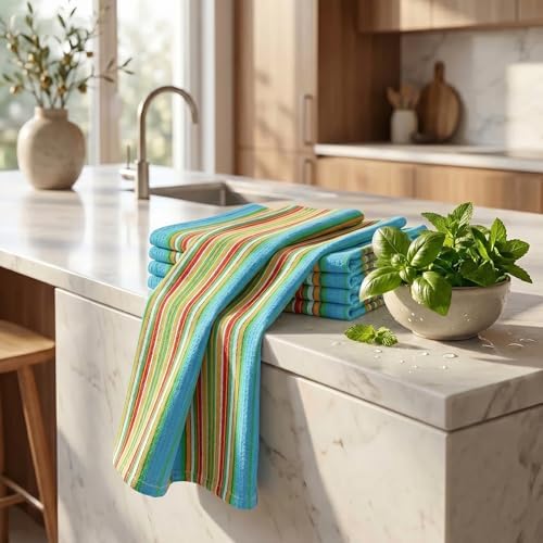 Urban Villa Kitchen Towels Cotton Dish Towels 20”x30” Azure - Image 6