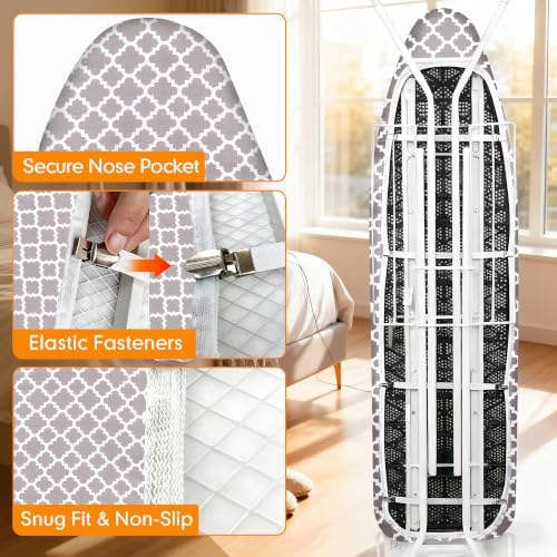 Ironing Board Cover and Pad, 18x49 Extra Wide, Scorch Resistant - Image 5
