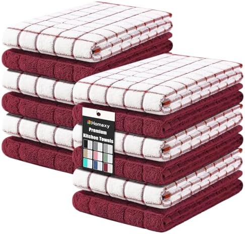 Homaxy Large Premium Cotton Kitchen Towels 16"x 28", 12 Pack by Homaxy