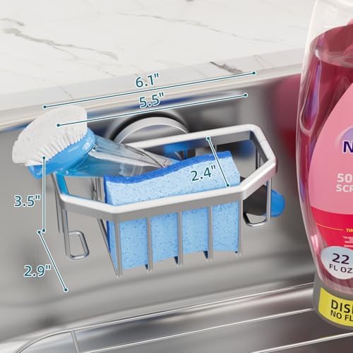 TAILI Sink Caddy with Strong Suction Cup, Sponge Holder - Image 3