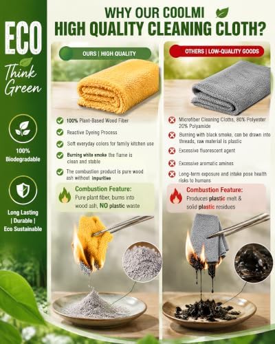 COOLMI Kitchen Dish Cloths, Easy-Rinse Dish Towels - Image 4