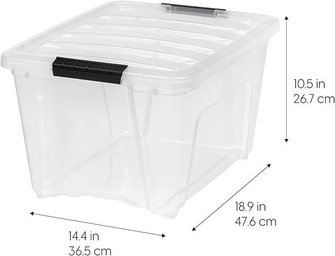 IRIS USA 4-Pack 32 Quart Storage Bins - Image 2