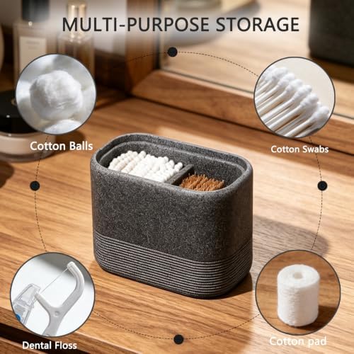 Double compartment resin cotton swab holder - Image 3