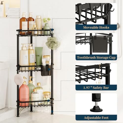 Consumest Corner Shower Caddy Stand - Image 4