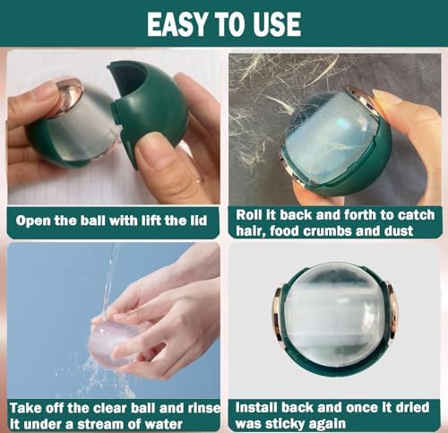 CALMTEE Reusable Gel Lint Roller Ball, Sticky Washable lint Roller Portable - Image 5
