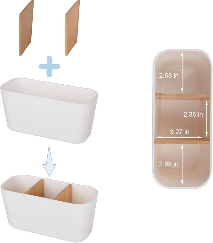 Toothbrush Holders Electric Tooth Brush and Toothpaste Organizer, 3 Slots - Image 3