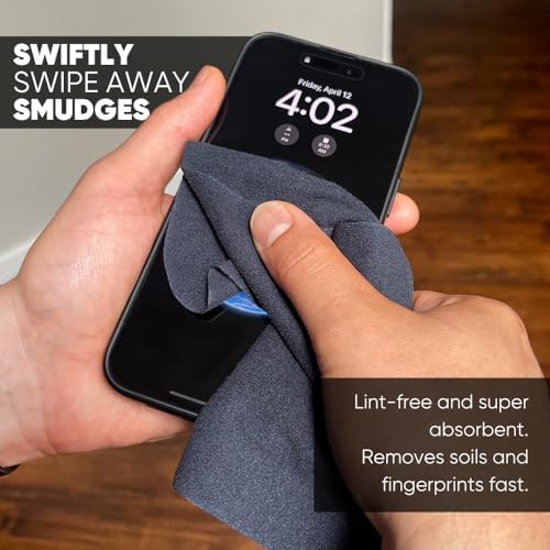 Premium Lens Glasses Cleaning Cloth by Microfiber Wholesale | Black | 6”x6” | - Image 3