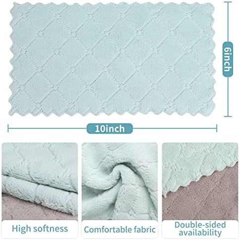 GADIEDIE 10 Pack Kitchen Dish Cloths Dish Towels, Super Absorbent Coral Fleece - Image 5