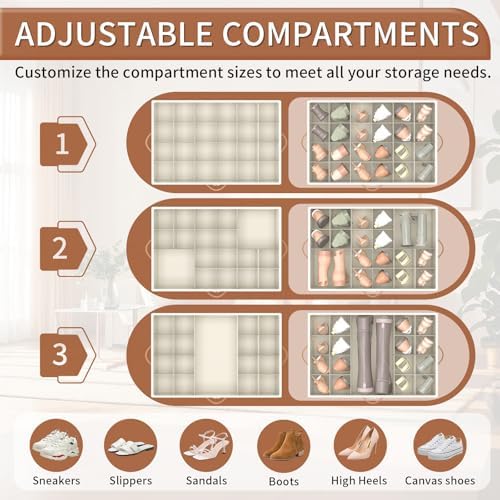 Foyego Shoe Organizer for Closet, Shoe Storage - Image 5