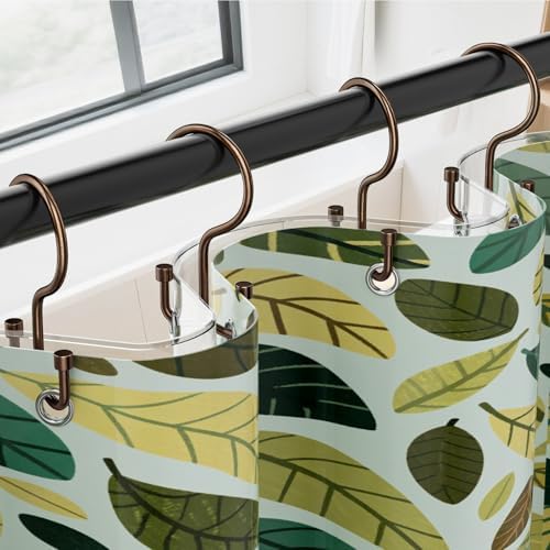 OEH Shower Curtain Hooks, Durable Shower Curtain Hooks Rust Proof, Shower Rings - Image 3