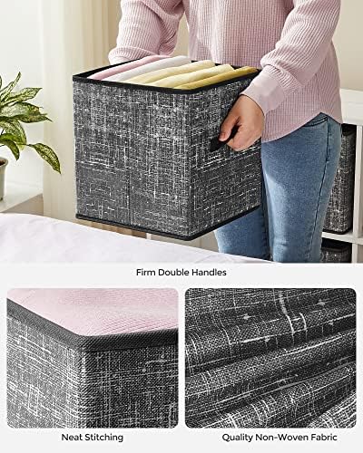 SONGMICS Storage Cubes, 11-Inch Foldable Closet Organizers - Image 5