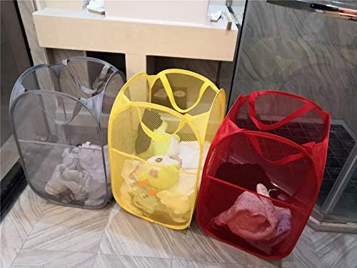 Pop up Hamper for Laundry, Collapsible Mesh Laundry Basket, Portable Foldable - Image 5