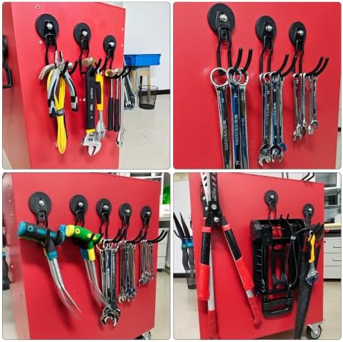 3-H Heavy Duty Magnetic Hooks, No-Drill Garage Power Tool Holder, 2 Pack - Image 6