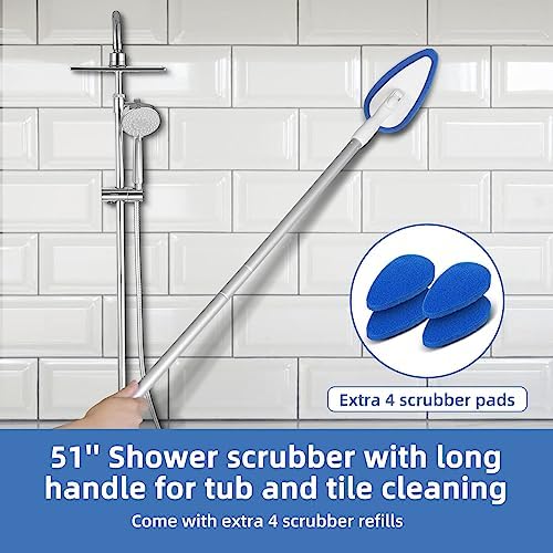 Qaestfy Shower Bathtub Tub Tile Scrubber Cleaning Brush - Image 2