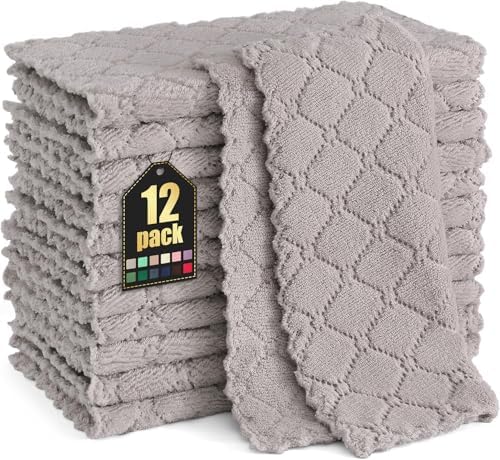 Homaxy 12 Pack Super Soft & Absorbent Dish Cloths by Homaxy