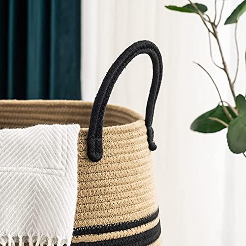 Large Laundry Basket Hamper Woven Blanket Basket Clothes Hamper - Image 3