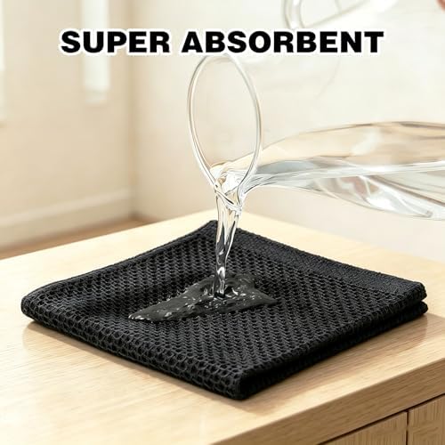 QUILTINA Kitchen Dish Cloths 6 Pack, 12 x 12 Inches, 100% Cotton Waffle Weave - Image 5