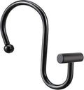Gracelife Black Rust Resistant Metal T-Bar Shower Curtain Rings by Gracelife