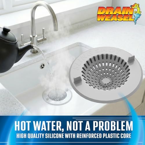 Drain Weasel Slingshot Kitchen Sink Drain Strainer Cover Basket, 2 Pack - Image 6