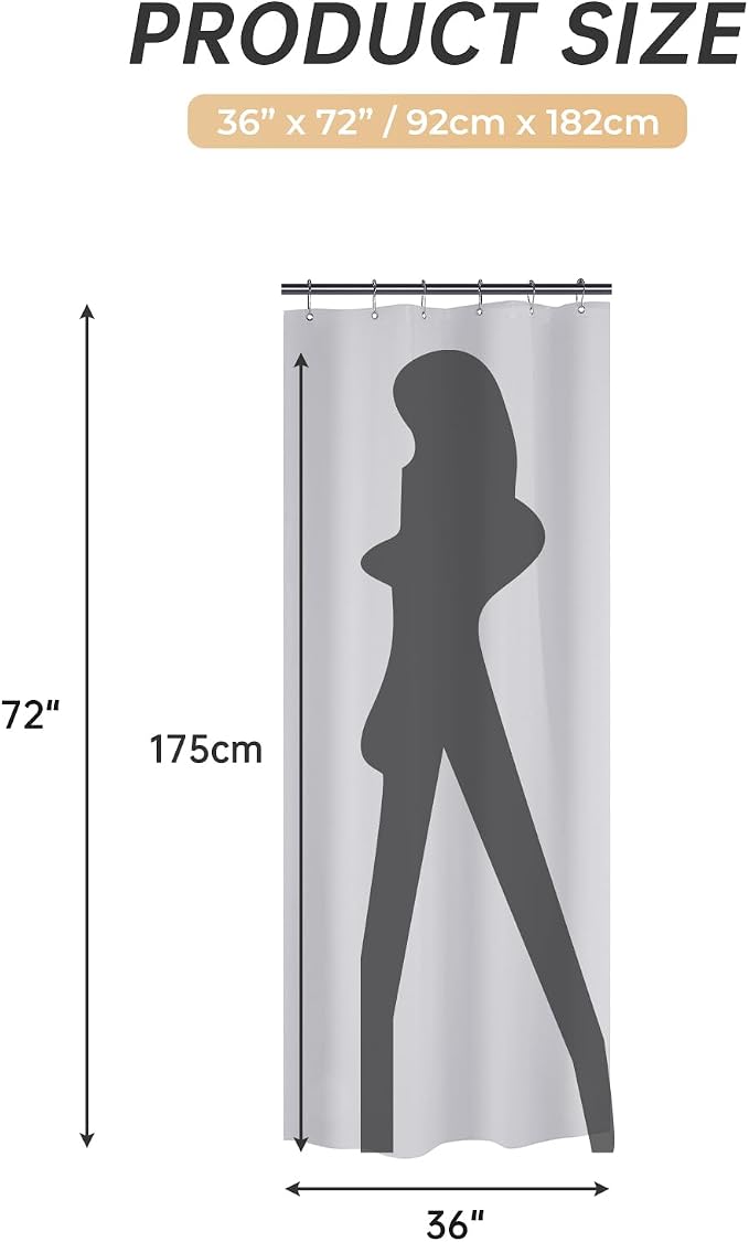 AmazerBath Stall Shower Curtain 36x72, Heavy Duty Plastic - Image 7