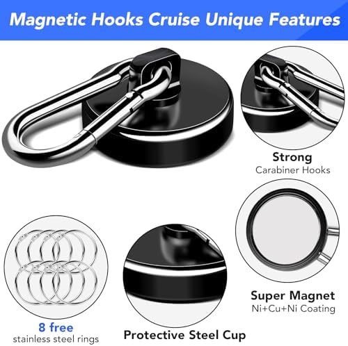 LOVIMAG Magnetic Hooks 110LBS Strong Magnets Cruise 12Pack Magnet - Image 4