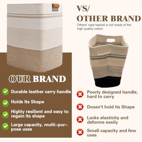 Laundry Hamper, 85L Tall Laundry Basket - Image 5
