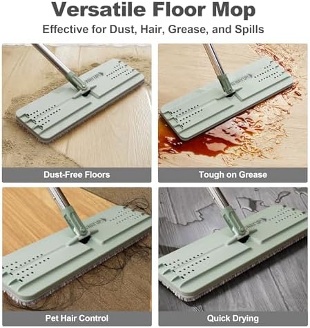 JOYMOOP Flat Mop Replacement Set, Microfiber Cleaning Head - Image 4