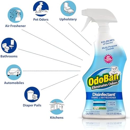 OdoBan Ready-to-Use Disinfectant and Odor Eliminator, Made in the USA, Fresh - Image 3