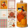 Mindsoft 36 Pcs Thanksgiving Reusable Paper Towels Rolls Washable Bulk by Mindsoft