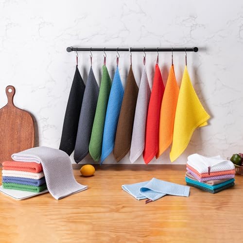 Kitchen Towels 6-Pack Kitchen Dish Cloths, 100% Cotton, 12x12 In, Grass Green - Image 7