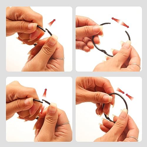 20Pcs Shower Curtain Hooks, Metal Round Shower Curtain Hooks Roman Rings - Image 4