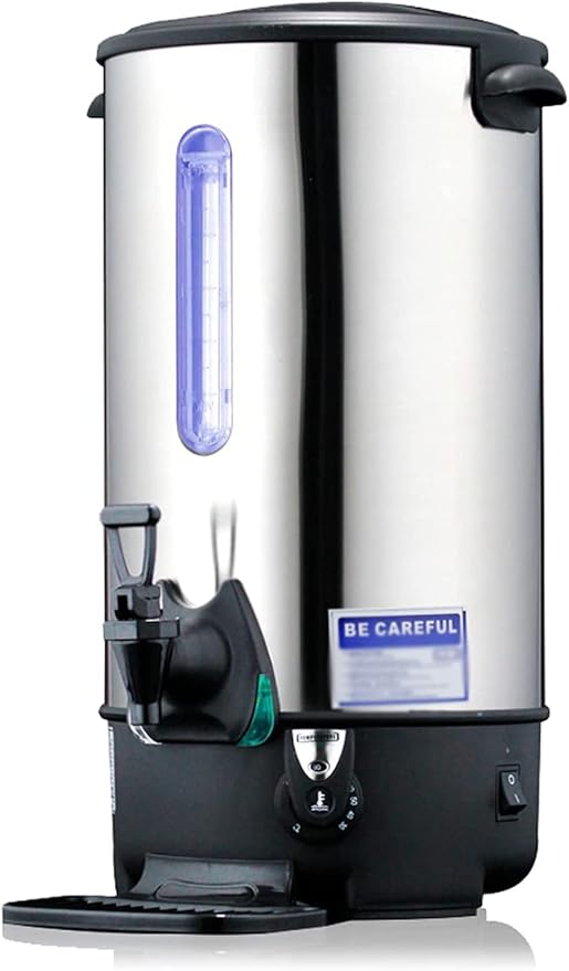 INTBUYING Stainless Steel Large Capacity Commercial Office Kitchen Hot Water Dispense Boiler Instant Boiling Machine Heater Electric Kettle Temperature Control for Coffee Tea with Faucet Tap-9.7L