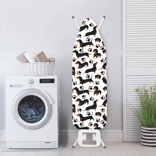 GLENLCWE Cute Dachshund Paw Print Ironing Board Cover, 54x15 inches, Animal - Image 3
