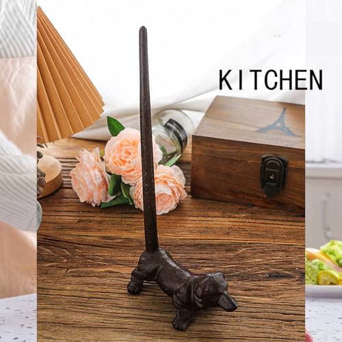 Dog Paper Towel Holder 12'' Cast Iron Paper Towel Holder Funny Toilet Paper - Image 5