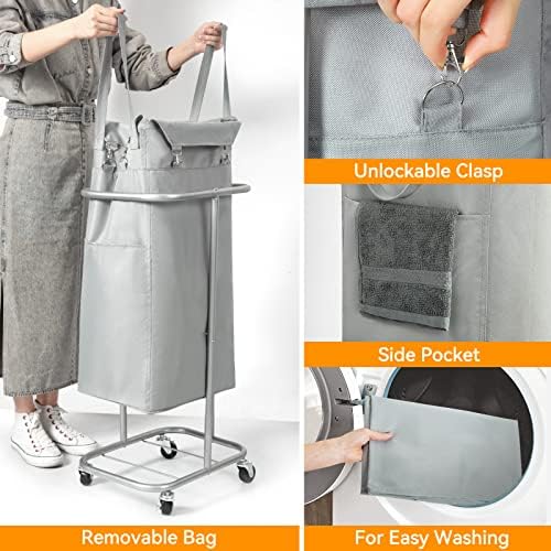 WOWLIVE 100L Rolling Laundry Basket - Image 5
