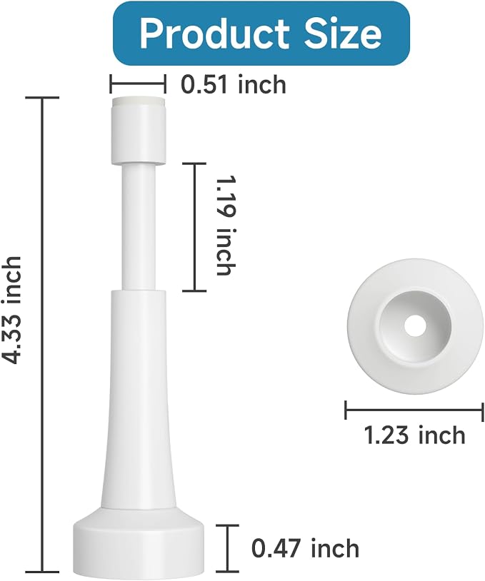 2PCS Spring Door Stoppers for Wall - Image 3